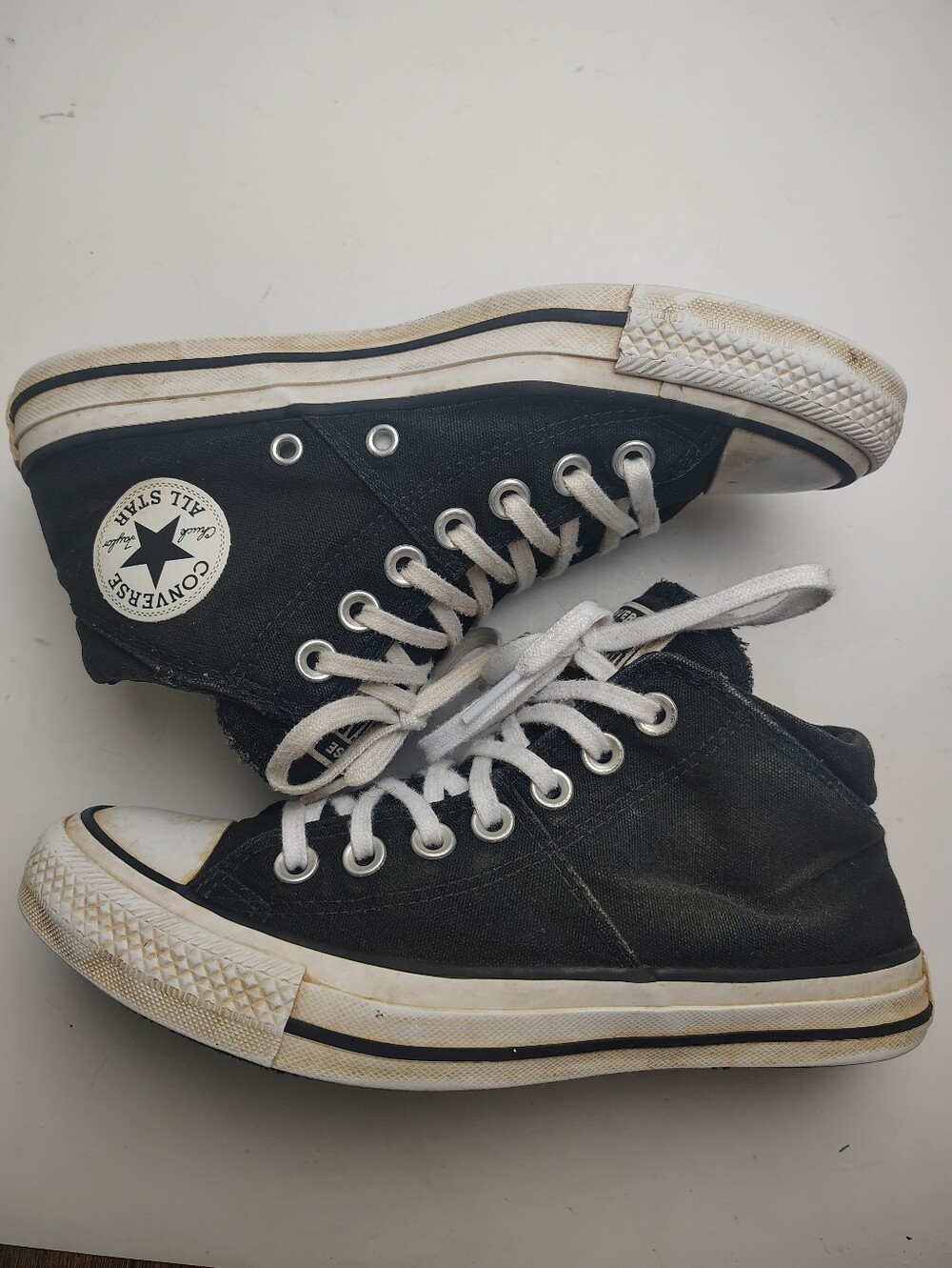 Converse Madison Chuck Taylor Allstar Mid Lace-Up Black Sneakers Size 7 - Picture 3 of 10
